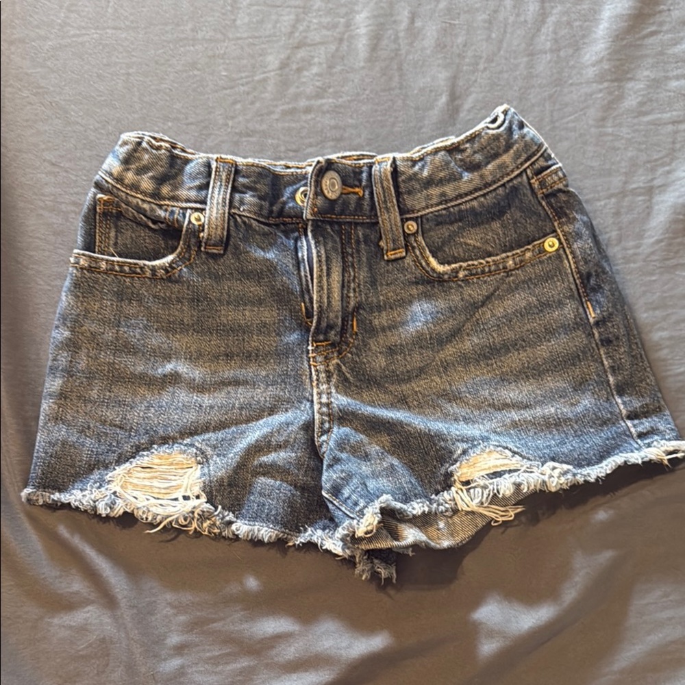 Old Navy Blue Jean Shorts Distressed Raw Hem